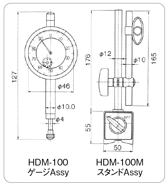 ダイヤルゲージセット【HDS-100】 - 測定器、ダイヤルゲージ- 日平機器